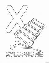 Coloring Xylophone sketch template