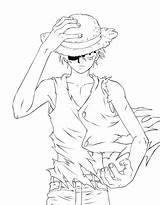 Piece Coloring Pages Kids Color Simple Anime Mangas sketch template