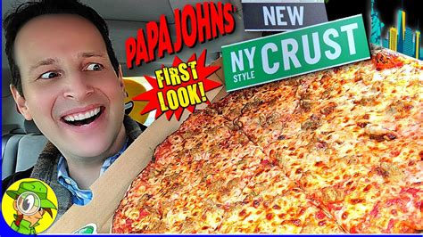 Papa John S® 👨‍🍳 Ny Style Crust Pizza Review 🗽 ️🍕 First Look 🔎 Peep