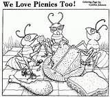 Coloring Picnic Ants Pages Drawing Ant Scene Picnics Printable Clipart Cartoon Too Google Getdrawings Popular Drawings July Library Coloringhome sketch template