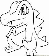 Totodile Coloringpages101 Pokémon Getdrawings sketch template