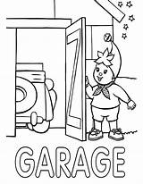 Garage Coloring Pages Building sketch template