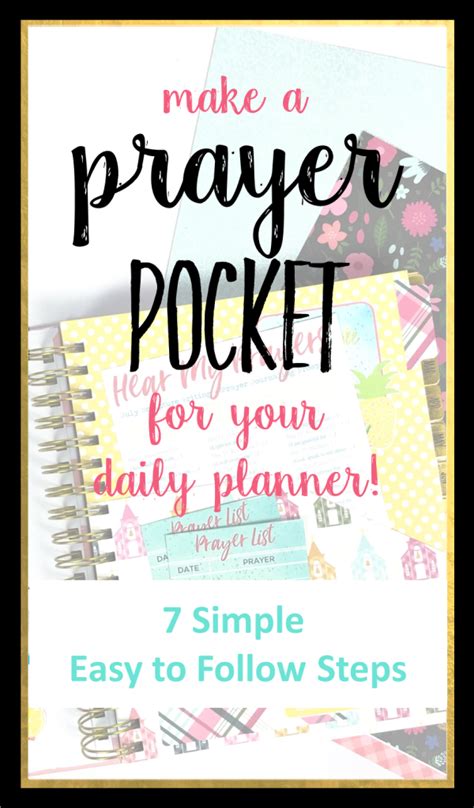 simple prayer pocket   prayerful planner