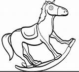 Rocking Horse Coloring Pages Color Print Getcolorings sketch template