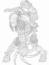 Predator Wolf Coloring Pages Berserker Deviantart Pred Contest Mask Blade Template sketch template