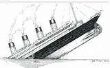 Titanic Drawing Ship Drawings Para Rms Pencil Cool sketch template