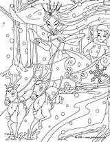 Reine Neiges Zapezii Craiasa Andersen Cuento Coloring Hellokids Nieves Sania Cuentos Snow Colorat Ausmalen Lezard Fairy Desen Hans Clopotel Dibujos sketch template
