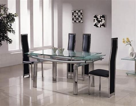 ideas  extendable glass dining tables   chairs dining room ideas