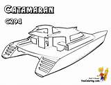 Coloring Boat Catamaran Pages Ferry Yacht Book Drawing Boats Getdrawings Ship Super Sailing sketch template