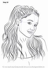 Ariana Grande Coloring Pages Drawing Draw Step Singers Drawings Sketches Outline Simple Pencil Tutorials Strikingly Inpiration Getdrawings Tutorial People Learn sketch template