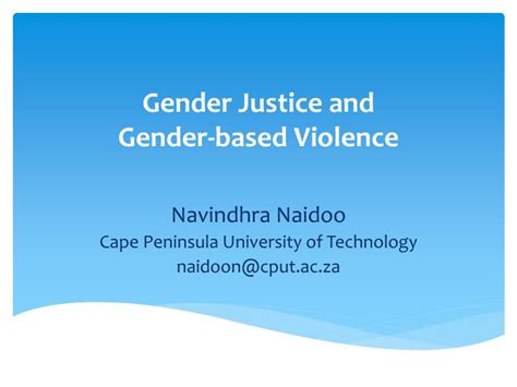 Ppt Gender Justice And Gender Based Violence Powerpoint