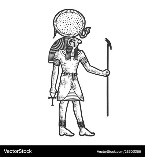 ra egyptian god drawing