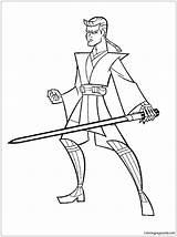 Wars Coloring Star Anakin Pages Lightsaber Skywalker Wan Obi Darth Clone Maul Jar Color Binks Kenobi Drawing Draw Printable Vs sketch template