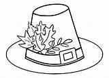 Pilgrim Coloring Hat Getdrawings sketch template