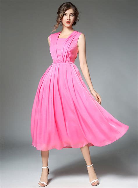 womens solid evening pleated chiffon dress stylesimocom