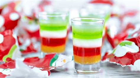 the 5 layers of holiday stress jello shot recipe