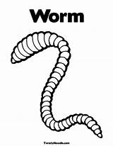 Earthworm Worm sketch template