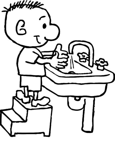 kid   washing hand coloring pages coloring pages coloring