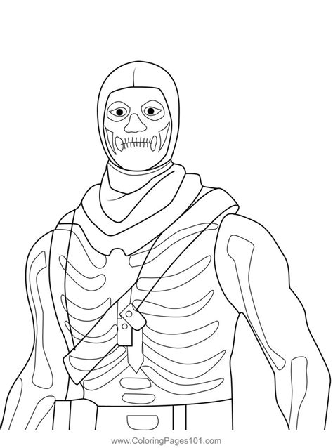 skull trooper fortnite coloring page   coloring pages