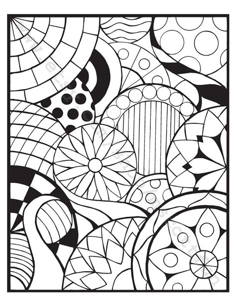 coloring page circles   brokencrayonworks  etsy abstract