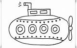 Submarine Svg Drawing sketch template