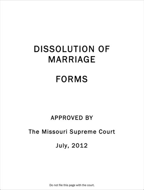 missouri divorce papers   formtemplate