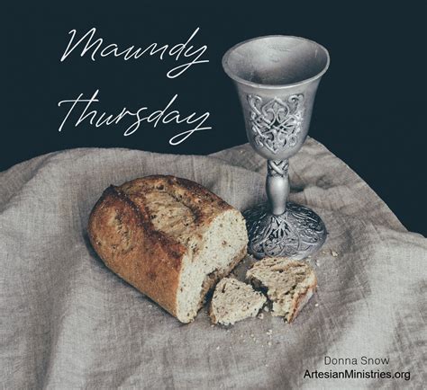 maundy thursday   holy week artesian ministries