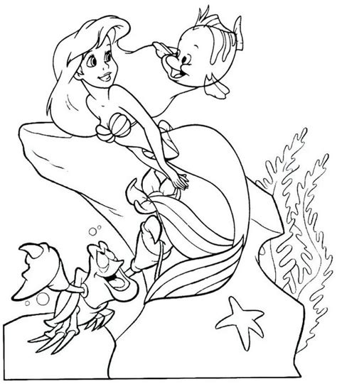 sixteen cute flounder coloring pages    mermaid fans