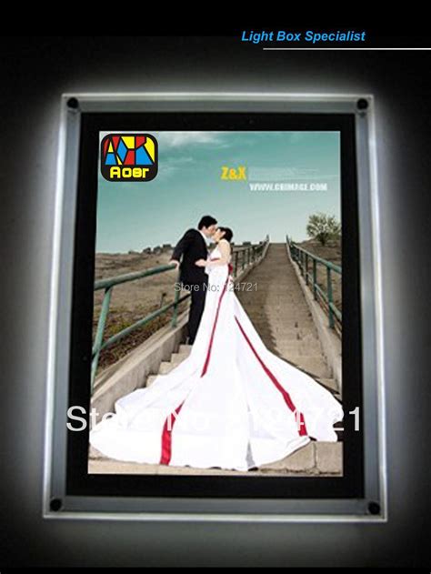 wall mounted  acrylic led photo frame backlit frameless light