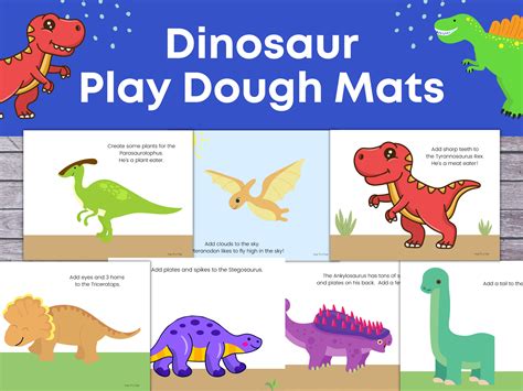 dinosaur playdough mats adriellmikas