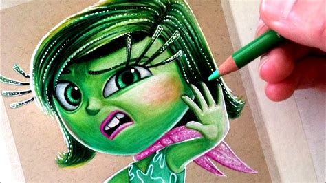 drawing disgust from inside out disney pixar fan art