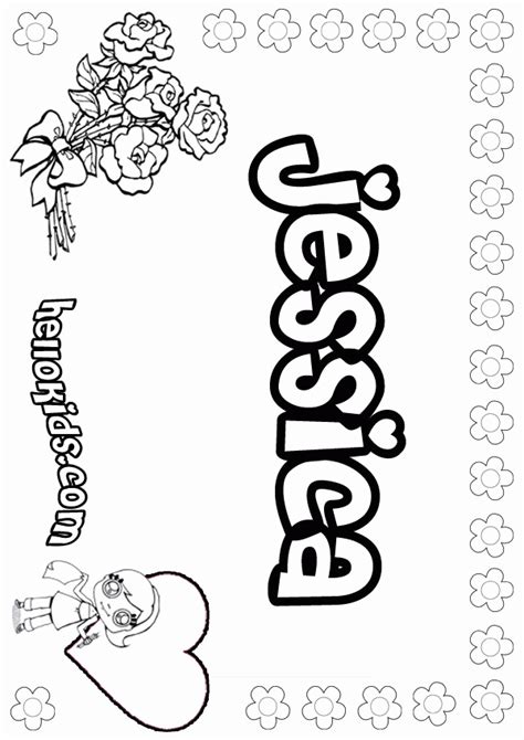 jessica  coloring page coloring home