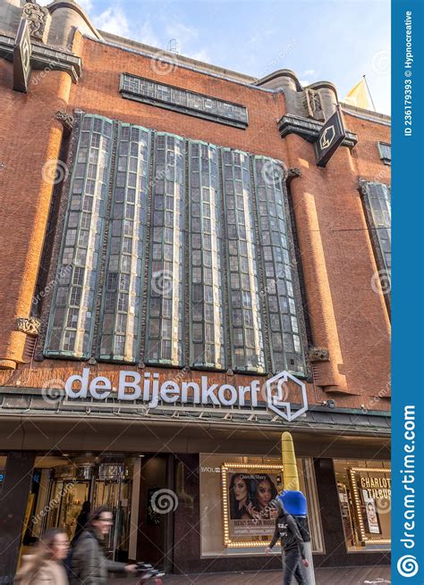 de bijenkorf   hague  netherlands editorial stock photo image  holland european