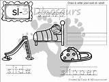 Sl Coloring Sn Sk Sm Blends Pages 3dinosaurs Printables Find These Will sketch template