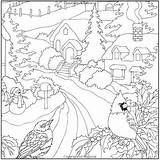 Wonderland Winter Coloring Pages Printable Getcolorings Colorings Color sketch template