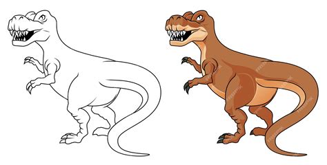 pagina  colorear de dibujos animados de dinosaurios  ninos