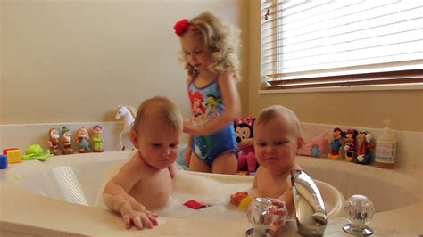 bath time identical twins and their sister youtube