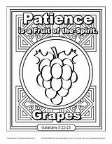 Patience Fruits Sundayschoolzone Galatians sketch template