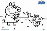 Peppa Pig Coloring Colouring Pages Cartoon Printable Color Ducks Print Printables Sheets Birthday Peppapig Books Rocks Visit Read Family Peepa sketch template