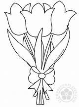 Tulips sketch template