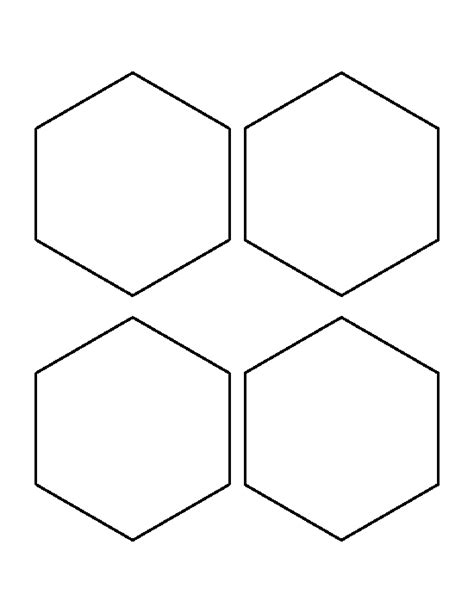 printable   hexagon template