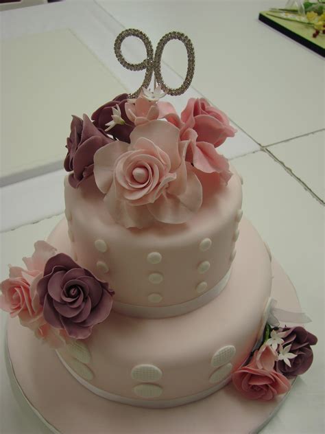 Sweet And Fancy 90th Birthday Cake