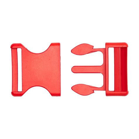 italian extra large fiery red plastic release buckle plastic