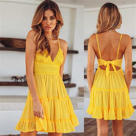 buy backless dress summer women lace sexy