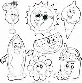 Summer Coloring Pages Scene Getcolorings Happy sketch template