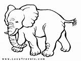 Elephant Coloring Pages Kids Elephants Printable Color Template Baby Cartoon Print Cute Africa Super Big sketch template