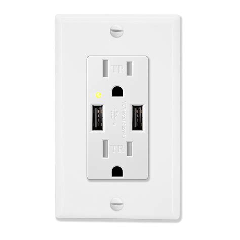 greencycle  usb receptacle outlet  dual usb charging ports
