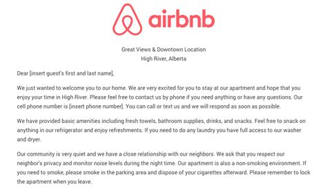 airbnb  letter template  airbnb hosts