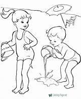 Summer Coloring Pages Beach Fun sketch template
