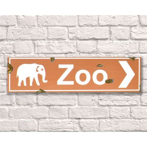 metal wall hanging zoo sign